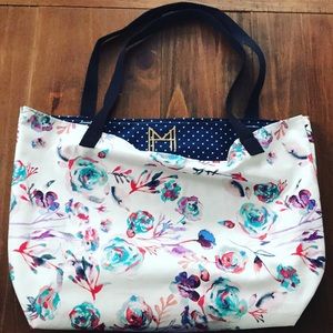 Handmade Floral and Polka dot Tote Bag